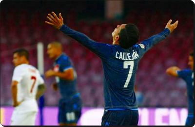 José María Callejón, celebra su gol
